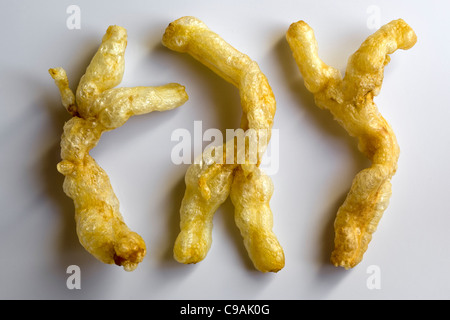 Dried Fish Maw or Swim Bladder - An example of the strange or weird food eaten by people around the world Stock Photo