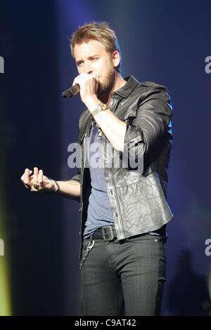 Charles Kelley of Lady Antebellum on stage for Lady Antebellum Concert at The Joint, Hard Rock Hotel and Casino, Las Vegas, NV November 18, 2011. Photo By: James Atoa/Everett Collection Stock Photo