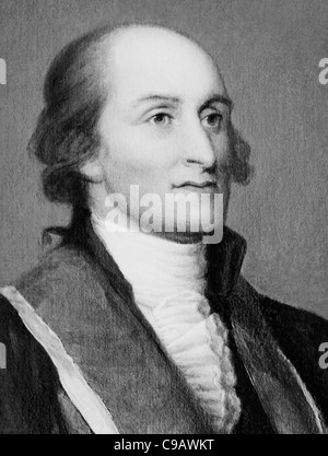 Vintage portrait painting of American statesman, diplomat and lawyer John Jay (1745 - 1829) - the first US Chief Justice (1789 - 1795). Stock Photo