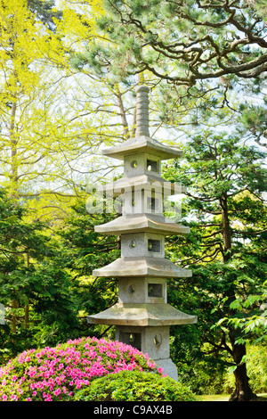 Stone Lantern Japanese Tea Garden, San Francisco Stock Photo