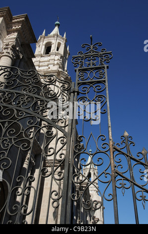 Arequipa cathedral, Arequipa,Peru Stock Photo