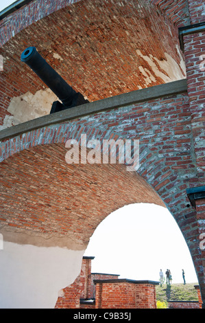 Ruins of old Russian Bomarsund fortress on Åland islands in Finland Stock Photo