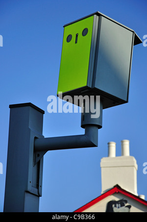 Speed camera on A30, Ashford, Surrey, England, United Kingdom Stock Photo