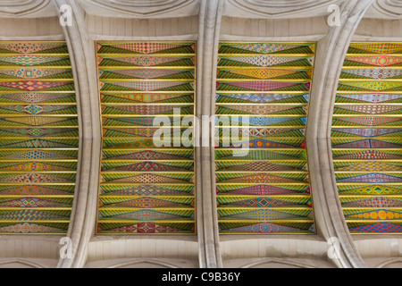 The beautiful paintings on the ceiling of Madrid's cathedral Stock Photo