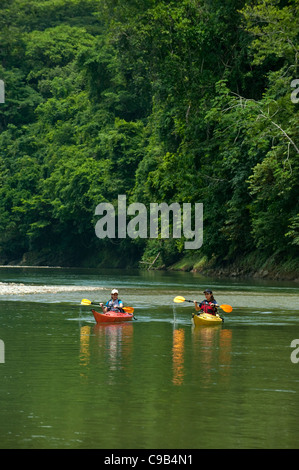 Kayak at Chagres River, Panama, Central America Stock Photo