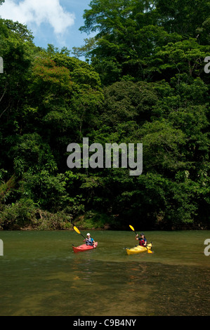 Kayak at Chagres River, Panama, Central America Stock Photo