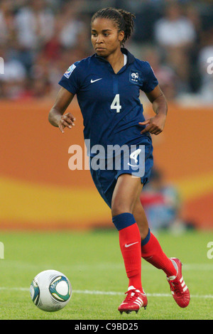 Laura Georges of France in action during a 2011 FIFA Women's World Cup Group A match against Germany at Stadion im Borussia Park Stock Photo