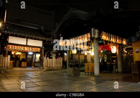 Hozenji Yokocho buddhist temple in the minami district of Osaka, Japan Stock Photo