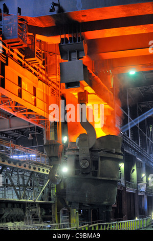 hot molten steel Stock Photo