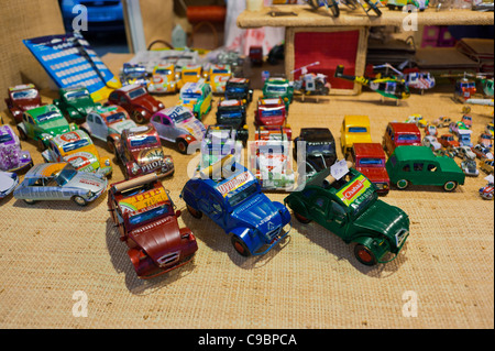 Paris, France, Recycled Metal Cars on Display in 'Avenue Champs Elysees'  Christmas Market Stock Photo