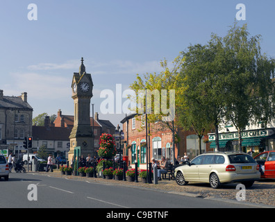 The Clock Tower in Market Place Thirsk North Yorkshire England UK United Kingdom GB Great Britain Stock Photo