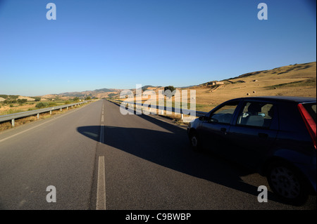 Italy, Basilicata, countryside, Sauro valley road Stock Photo