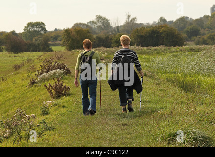 Walking the Arun Way the river Arun West Sussex Stock Photo