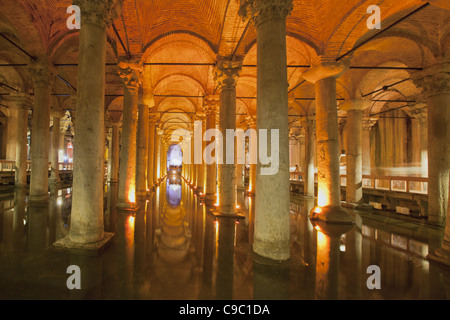 Yerebatan Sarnici , Sunken Palace Cistern, Istanbul, Turkey , Europe, Stock Photo