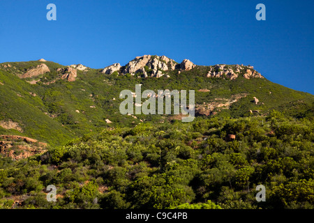CALIFORNIA - Sandstone Peak in the Circle X Ranch area of the Santa Monica Mountains National Recreation Area. Stock Photo
