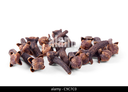 Cloves isolated on white background. Macro Stock Photo