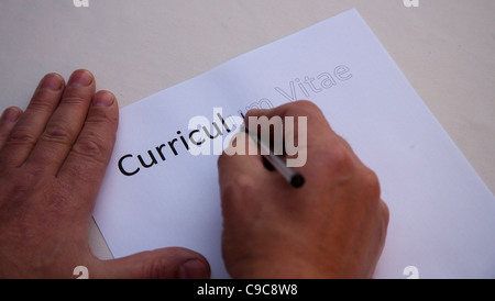 Filling in a CV Stock Photo
