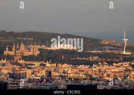 View of Montjuic, Barcelona, Spain Stock Photo