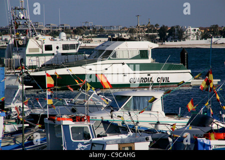 Spanish Coast guard boat in harbour Guardia Civil Stock Photo