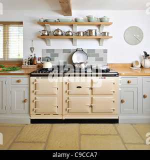 English Country Kitchen Dining Stock Photo