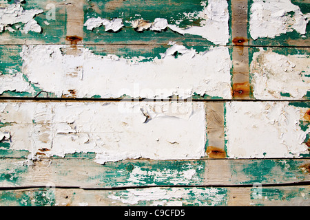 grunge texture wood painter in white and green Stock Photo