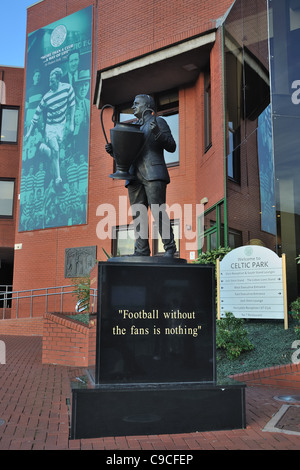 Statue of Jock Stein at the entrance to Celtic Park in Glasgow. Stock Photo