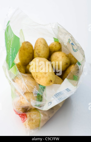 Bag of potatoes Stock Photo