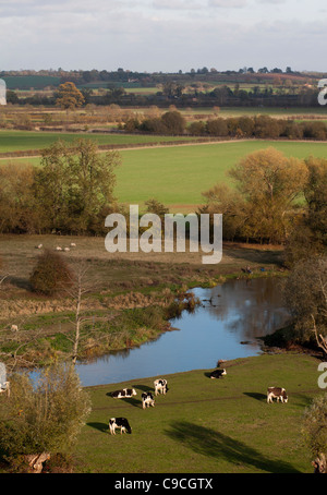 River Avon near Hampton Lucy, Warwickshire, UK Stock Photo