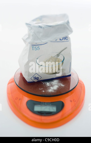 A soap-maker weighs aromatic oils for making cosmetics on a kitchen scale.  Home spa. Small business Stock Photo - Alamy