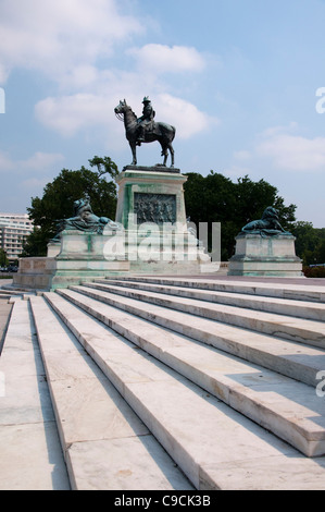 The Ulysses S. Grant Memorial at the base of Capitol Hill in Washington DC, United States of America USA Stock Photo