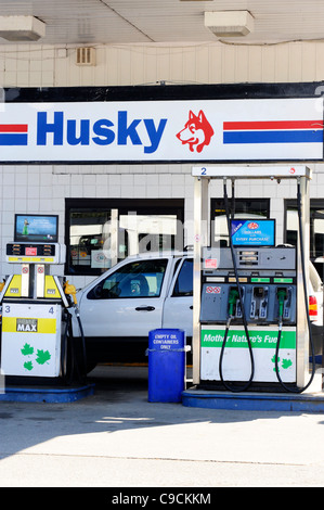 Husky Gas Station in Vancouver, Canada. Stock Photo