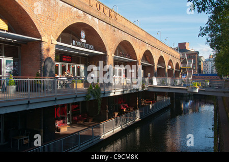 Deansgate Locks on the Rochdale Canal, Manchester, England, UK Stock Photo