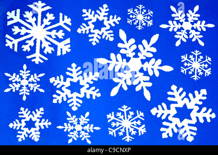 Falling snowflakes. It is possible to use the background. Stock Photo