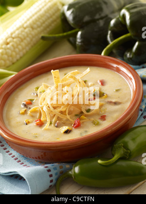 Roasted corn soup Stock Photo