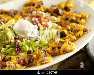 Steak nachos Stock Photo