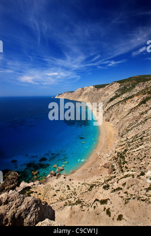 Platia Ammos beach in Kefalonia island, Ionian Sea, Greece Stock Photo