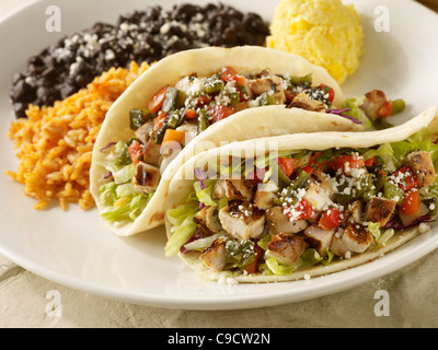 Grilled chicken tacos Stock Photo