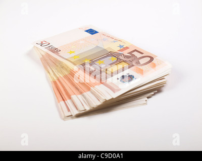 50 Euro notes Stock Photo