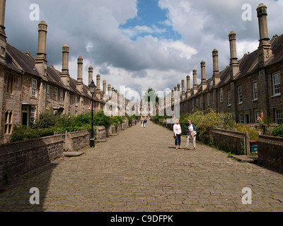 Vicars’ Close, is the only completely medieval street in England, Wells, Somerset, UK Stock Photo