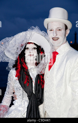 Goths at the Whitby Goth Festival, North Yorkshire Stock Photo