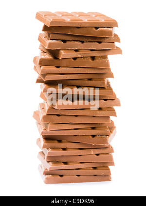 Stack of chocolate. Stock Photo