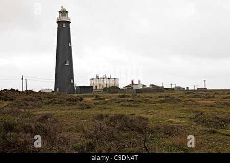 Dungeness old lighthouse Stock Photo