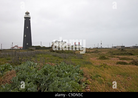 Dungeness old lighthouse and new Stock Photo