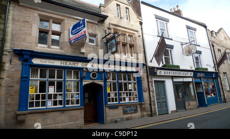 The Heart of All England pub with a Lease sign exterior street view in the town centre of Hexham Northumberland North of England UK KATHY DEWITT Stock Photo