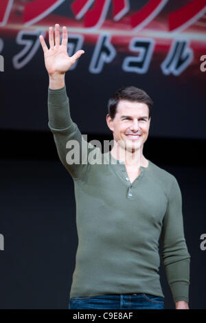 Dec. 1, 2011, Tokyo, Japan - US actor Tom Cruise attends the press conference to promote the new film âMission: Impossible â Ghost Protocol.â The movie will hit Japanese theaters on December 16. (Photo by AFLO) Stock Photo