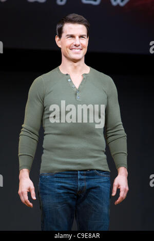 Dec. 1, 2011, Tokyo, Japan - US actor Tom Cruise attends the press conference to promote the new film â&#x2;0AC&#x0;153Mission: Impossible â??  Ghost Protocol.â??  The movie will hit Japanese theaters on December 16. (Photo by AFLO) Stock Photo