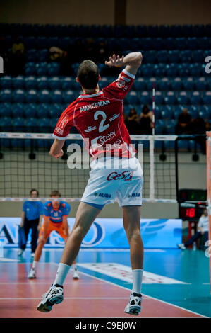 Italian Volleyball League  Acqua Paradiso Monza - Copra Piacenza Stock Photo