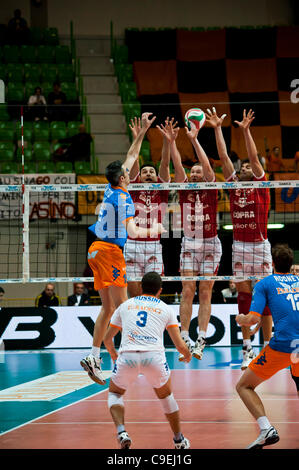 Italian Volleyball League  Acqua Paradiso Monza - Copra Piacenza Stock Photo