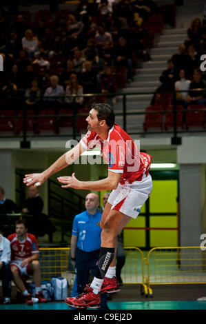 Italian Volleyball League  Acqua Paradiso Monza - Copra Piacenza Stock Photo