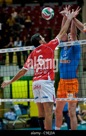 Italian Volleyball League  Acqua Paradiso Monza - Copra Piacenza Stock Photo